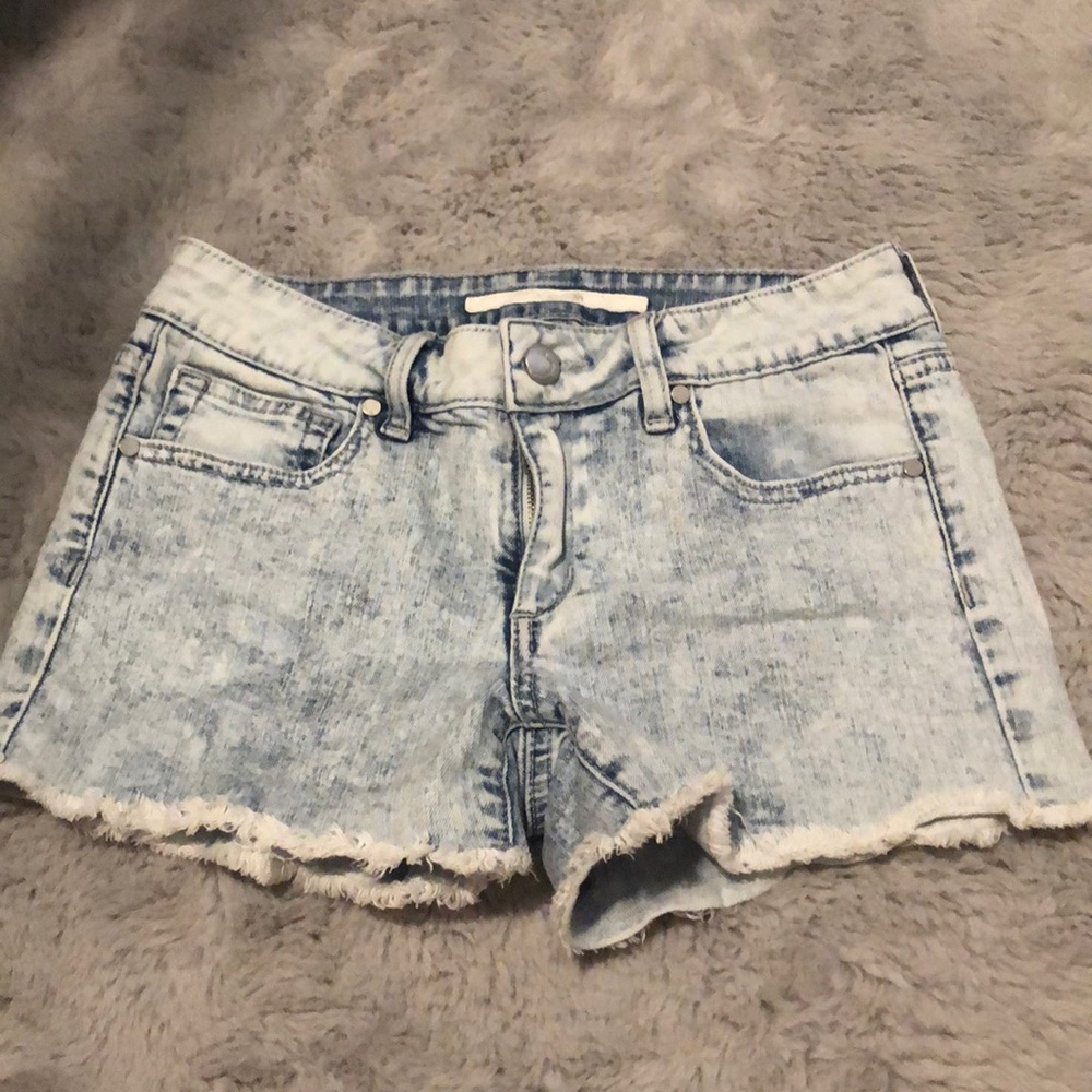 girls acid wash joes jean shorts